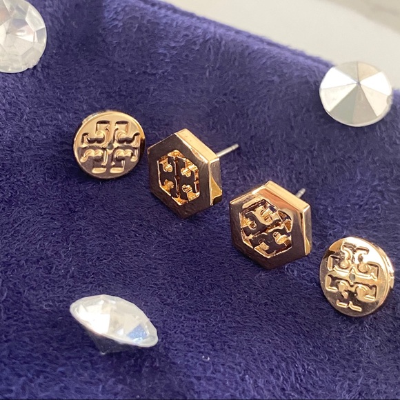 ✨Tory Burch Gold Hex Studs ✨ - Picture 5 of 5